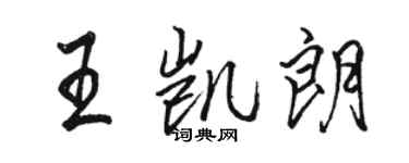 駱恆光王凱朗行書個性簽名怎么寫