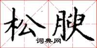 丁謙松腴楷書怎么寫