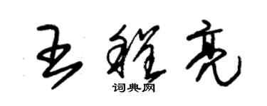 朱錫榮王程亮草書個性簽名怎么寫