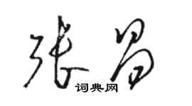 駱恆光張昌草書個性簽名怎么寫