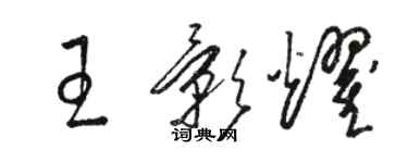 駱恆光王影耀草書個性簽名怎么寫