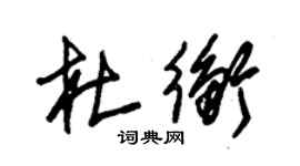 朱錫榮杜衡草書個性簽名怎么寫