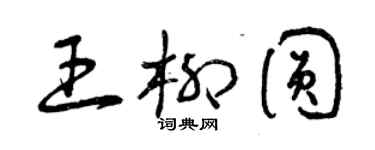 曾慶福王柳圓草書個性簽名怎么寫