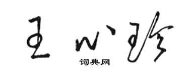 駱恆光王心珍草書個性簽名怎么寫