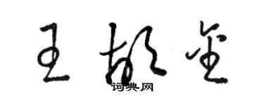 駱恆光王胡金草書個性簽名怎么寫