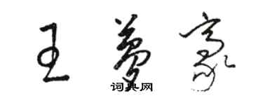 駱恆光王夢豪草書個性簽名怎么寫