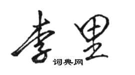 駱恆光李里行書個性簽名怎么寫