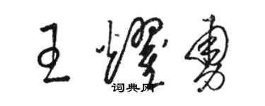 駱恆光王耀勇草書個性簽名怎么寫