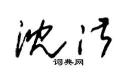 朱錫榮沈淑草書個性簽名怎么寫