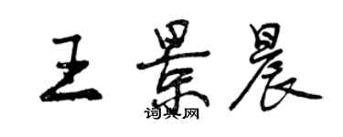 曾慶福王景晨行書個性簽名怎么寫