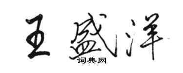 駱恆光王盛洋行書個性簽名怎么寫