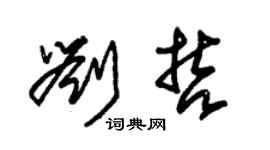 朱錫榮劉哲草書個性簽名怎么寫