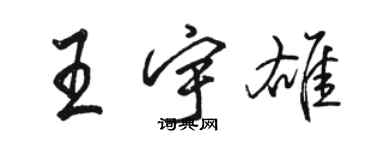 駱恆光王宇雄行書個性簽名怎么寫