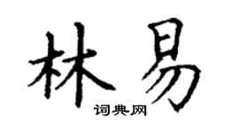 丁謙林易楷書個性簽名怎么寫