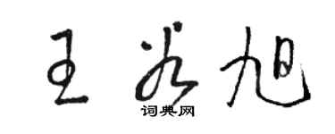 駱恆光王谷旭草書個性簽名怎么寫