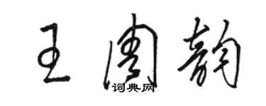 駱恆光王周韻草書個性簽名怎么寫