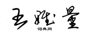 朱錫榮王雅量草書個性簽名怎么寫