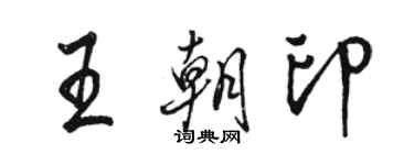 駱恆光王朝印行書個性簽名怎么寫