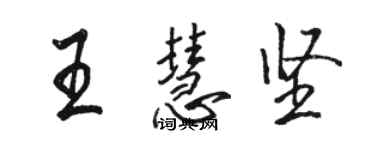 駱恆光王慧堅行書個性簽名怎么寫