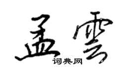 王正良孟雲行書個性簽名怎么寫