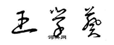 曾慶福王學葵草書個性簽名怎么寫