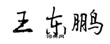 曾慶福王東鵬行書個性簽名怎么寫