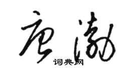 駱恆光唐渤草書個性簽名怎么寫