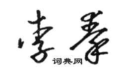 駱恆光李秦草書個性簽名怎么寫