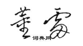 駱恆光董雷草書個性簽名怎么寫