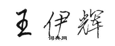 駱恆光王伊輝行書個性簽名怎么寫