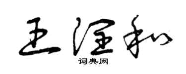 曾慶福王潤和草書個性簽名怎么寫