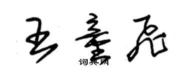 朱錫榮王童飛草書個性簽名怎么寫