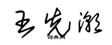 朱錫榮王先潮草書個性簽名怎么寫