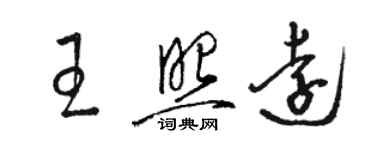 駱恆光王照遠草書個性簽名怎么寫