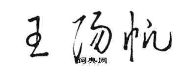 駱恆光王陽帆草書個性簽名怎么寫