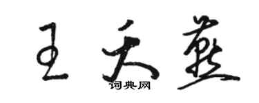 駱恆光王夭燕草書個性簽名怎么寫