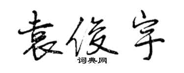 曾慶福袁俊宇行書個性簽名怎么寫