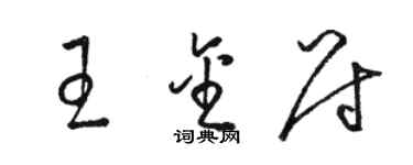 駱恆光王金尉草書個性簽名怎么寫