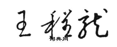 駱恆光王程龍草書個性簽名怎么寫