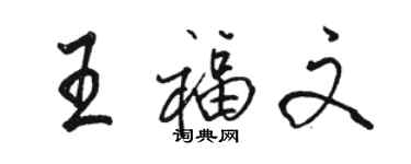 駱恆光王福文行書個性簽名怎么寫