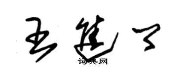 朱錫榮王進卿草書個性簽名怎么寫