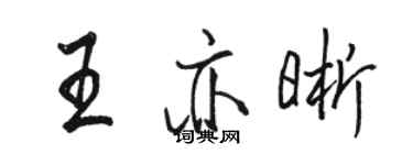 駱恆光王亦晰行書個性簽名怎么寫