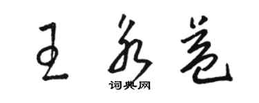 駱恆光王永益草書個性簽名怎么寫