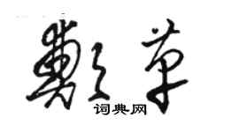 駱恆光鄭革草書個性簽名怎么寫