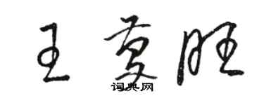 駱恆光王慶旺草書個性簽名怎么寫