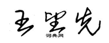 朱錫榮王望先草書個性簽名怎么寫