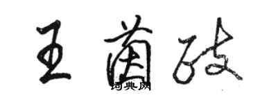 駱恆光王茵政行書個性簽名怎么寫