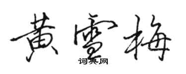 駱恆光黃雪梅行書個性簽名怎么寫