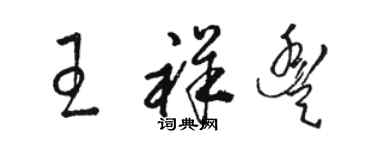 駱恆光王祥豐草書個性簽名怎么寫