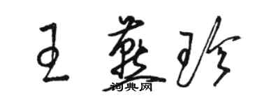 駱恆光王燕珍草書個性簽名怎么寫